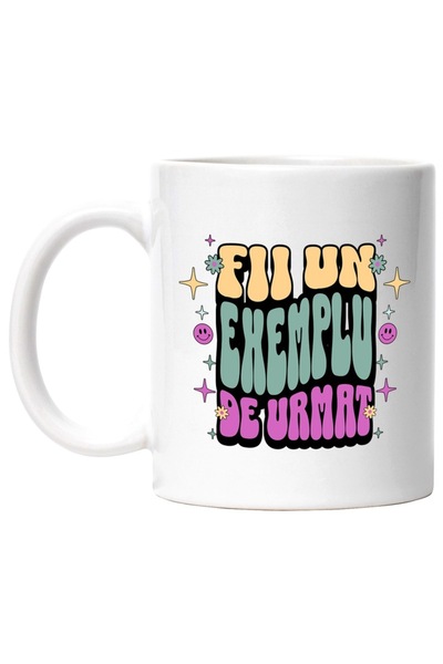 INOVATIX Cana alba personalizata, Fii un Exemplu De Urmat, INOVATIX®. 330ml