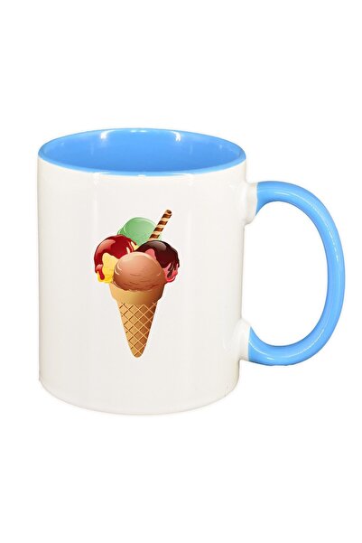 INOVATIX Εξατομικευμένη λευκή κούπα, Lollypop, μπλε εσωτερικό, D408, INOVATIX...