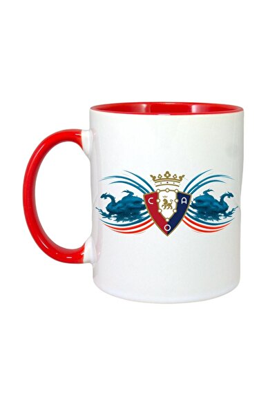 INOVATIX Cana Alba Personalizata, Ca Osasuna Spania, Maner Si Interior Rosu, ...