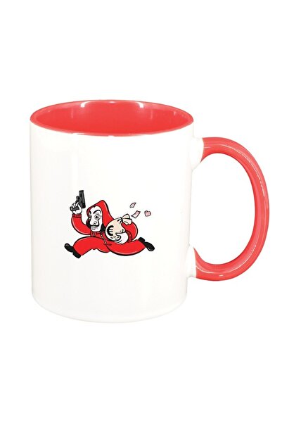 INOVATIX Εξατομικευμένη λευκή κούπα, La Casa De Papel, κόκκινο εσωτερικό, D14...