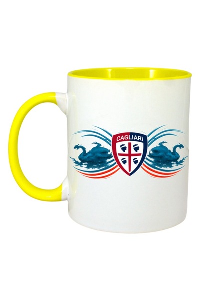 INOVATIX Cana Alba Personalizata, Cagliari Calcio Italia, Maner Si Interior G...