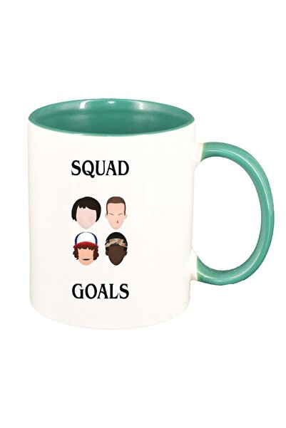 INOVATIX Cană albă personalizată, Stranger Things, interior verde, D1298, INOVATIX®. 330ml