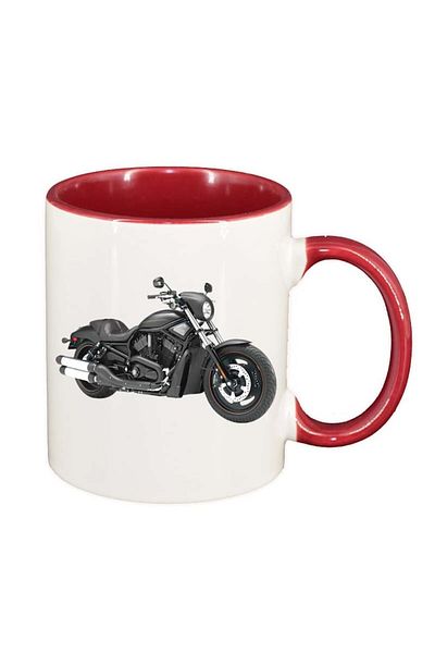 INOVATIX Personalized white mug, Motor, red interior, D45, INOVATIX®. 330ml