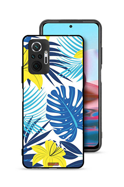 Tolwak غطاء حماية لهاتف شاومي ريدمي نوت 10 برو 4G برسومات ريش وزهور