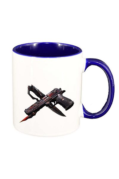 INOVATIX Personalized white mug, Legend, dark blue interior, D78, INOVATIX®. 330ml