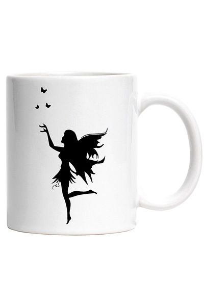 INOVATIX Personalized white mug, a fairy tale - butterflies, INOVATIX®. 330ml