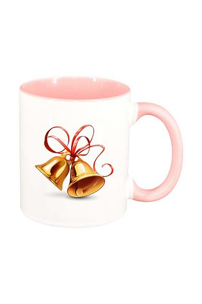 INOVATIX Personalized white mug, Christmas, pink interior, D170, INOVATIX®. 330ml