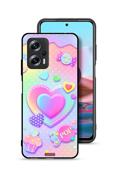 Tolwak غطاء حماية لهاتف شاومي ريدمي نوت 11T برو 5G برسومات قلوب البوب