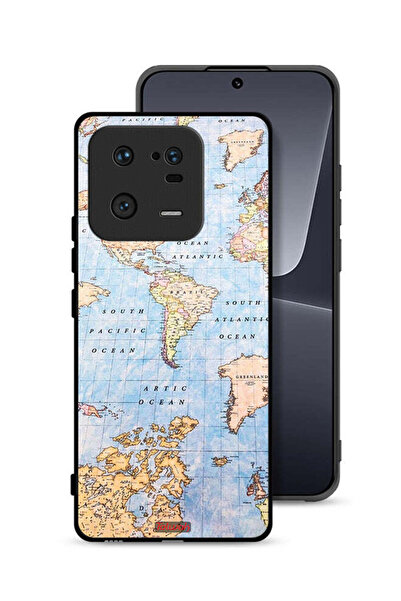 Tolwak غطاء حماية لهاتف Xiaomi 13 Pro بتصميم خريطة العالم