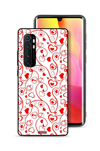 Tolwak غطاء حماية لهاتف شاومي مي نوت 10 لايت بنقشة قلوب