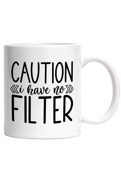 INOVATIX Personalized white mug, for women who appear without a filter on Instagram, INOVATIX®. 330ml