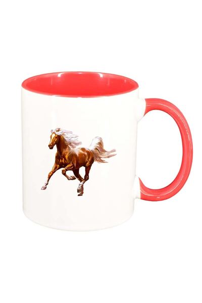 INOVATIX Cana alba personalizata, Cal, interior rosu, D198, INOVATIX®. 330ml