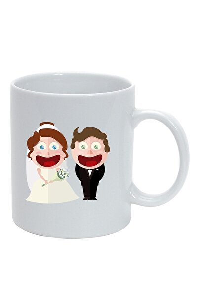 INOVATIX Персонализирана бяла чаша, Нарисувана семейна двойка, бяла, D1000, I...