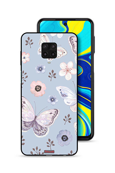 Tolwak غطاء حماية لهاتف شاومي ريدمي نوت 9 برو بنقشة الفراشات والزهور