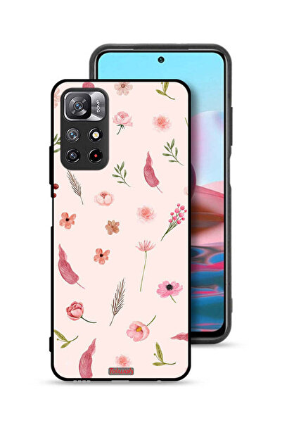 Tolwak غطاء حماية لهاتف شاومي ريدمي نوت 11 4G بنقشة أوراق وورود