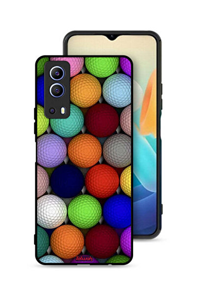 Tolwak غطاء حماية لهاتف Vivo Y72 5G بتصميم كرات فنية تجريدية