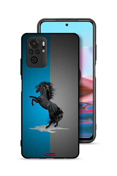 Tolwak Xiaomi Redmi Note 10 4G Protective Case Cover Horse Art