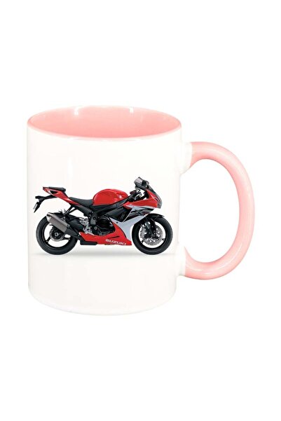 INOVATIX Cana alba personalizata, Motor, interior roz, D41, INOVATIX®. 330ml