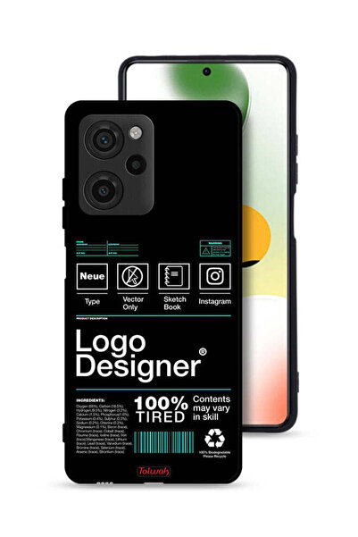 Tolwak غطاء حماية لهاتف Xiaomi Poco X5 Pro، ملصق مصمم بشعار