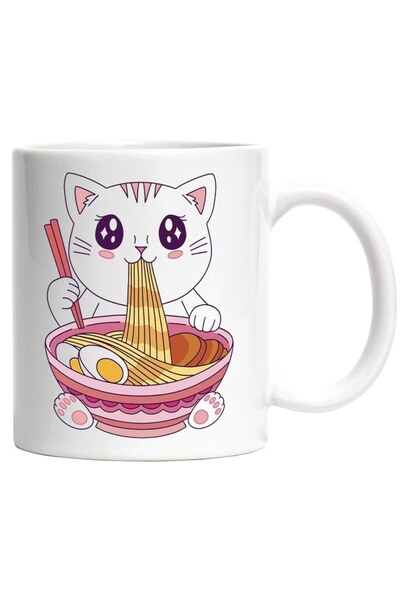 INOVATIX Εξατομικευμένη λευκή κούπα, , Ramen, Chopsticks, Φαγητό, Ιαπωνία, Ka...