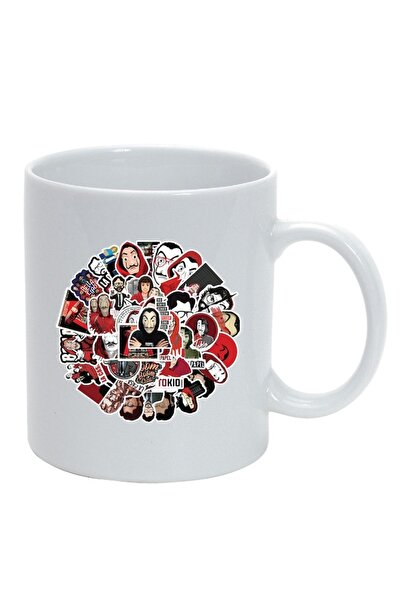 INOVATIX Baston alb personalizat, Casa de Hârtie, alb, D1493, INOVATIX®. 330ml