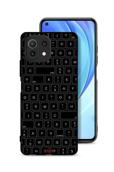 Tolwak غطاء حماية لهاتف Xiaomi Mi 11 Lite بنمط مفاتيح لوحة المفاتيح العشوائية