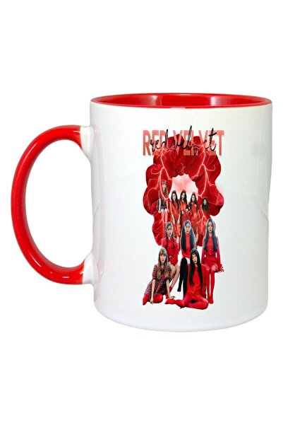 INOVATIX Cana Alba Personalizata, Formatia/trupa Redvelvet, Maner Si Interior Rosu, ®. 330ml