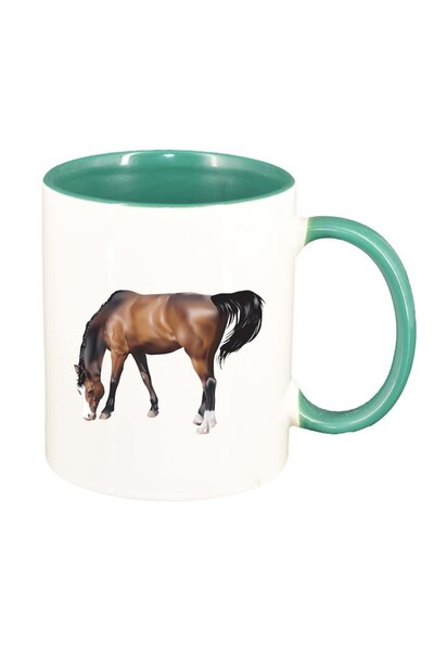 INOVATIX Cana alba personalizata, Cal, interior verde, D208, INOVATIX®. 330ml