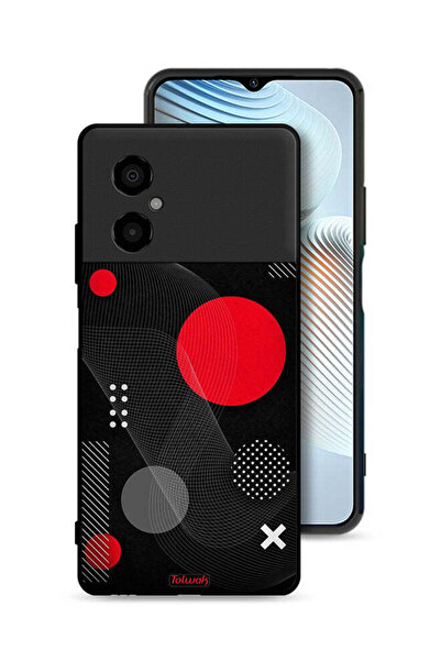 Tolwak غطاء حماية لهاتف Xiaomi Poco M4 5G بنمط دائري ومتقاطع