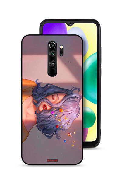 Tolwak Xiaomi Redmi Note 8 Pro Protective Case Cover Girl And Space Art