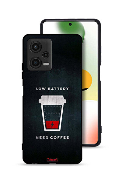 Tolwak جراب حماية Xiaomi Poco X5 - بطارية منخفضة - يحتاج إلى قهوة