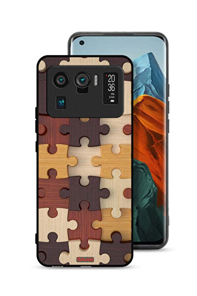 Tolwak Xiaomi Mi 11 Ultra Protective Case Cover Wooden Pattern