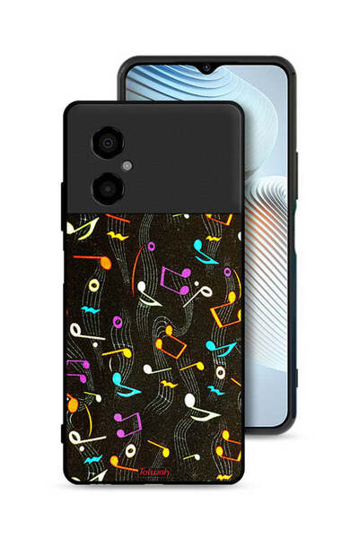 Tolwak غطاء حماية لهاتف Xiaomi Poco M4 5G بنمط قماش موسيقي