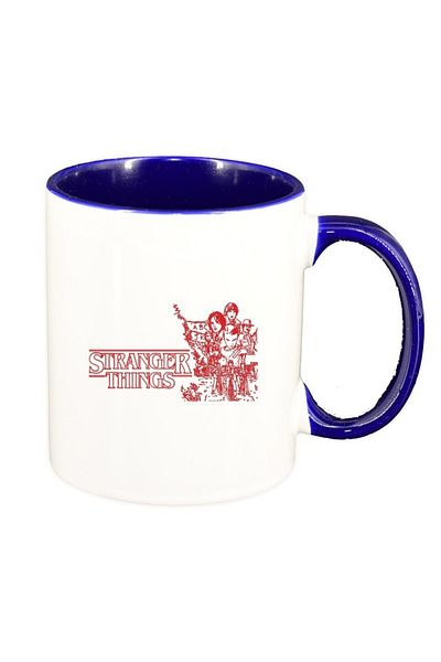 INOVATIX Personalized white mug, Stranger Things, dark blue interior, D1296, INOVATIX®. 330ml