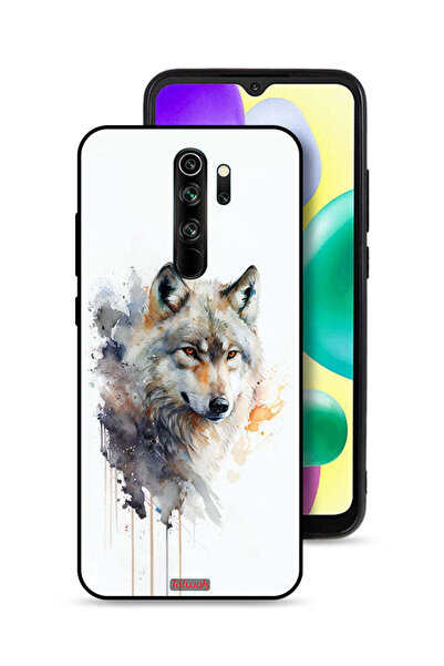 Tolwak Xiaomi Redmi Note 8 Pro Protective Case Cover Wolf Abstract Art