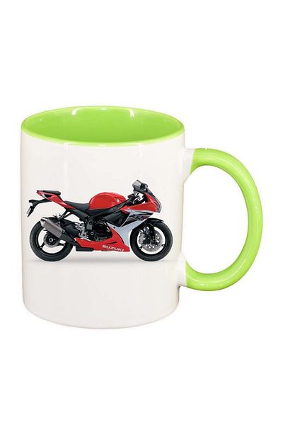 INOVATIX Personalized white mug, Motor, light green interior, D41, INOVATIX®. 330ml
