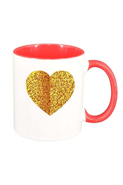 INOVATIX Cana alba personalizata, Love, interior rosu, D384, INOVATIX®. 330ml