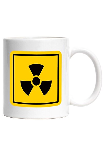 INOVATIX Cana alba personalizata, Semn, Radioactivitate, Atentionare, INOVATI...