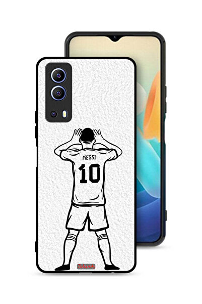 Tolwak غطاء حماية لهاتف Vivo Y72 5G برسومات ميسي سكيتش