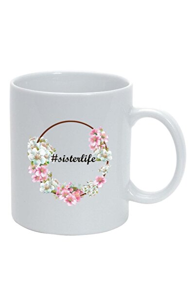 INOVATIX Cana alba personalizata, Flori, #sisterlife, alb, D1042, INOVATIX®. ...