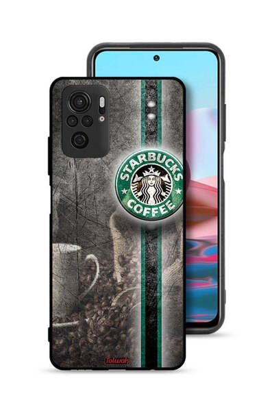 Tolwak Xiaomi Redmi Note 10S Protective Case Cover Coffee Art