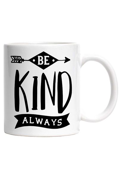 INOVATIX Personalized white mug, message that urges you to always be kind to others, INOVATIX®. 330ml
