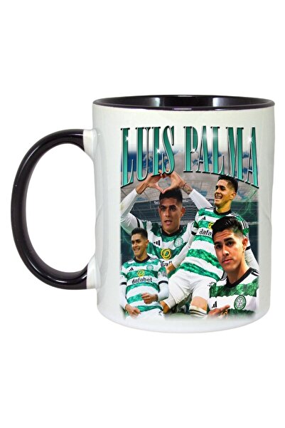 INOVATIX Cana Alba Personalizata, Luis Palma Fotbal, Maner Si Interior Negru,...