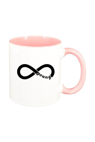 INOVATIX Cană albă personalizată, Young, roz interior, D407, INOVATIX®. 330ml