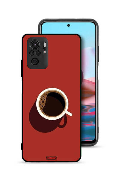 Tolwak Xiaomi Redmi Note 10S Protective Case Cover Coffee Cup Art