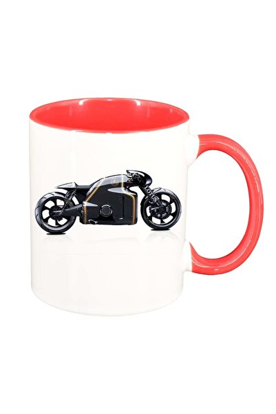 INOVATIX Cana alba personalizata, Motor, interior rosu, D63, INOVATIX®. 330ml