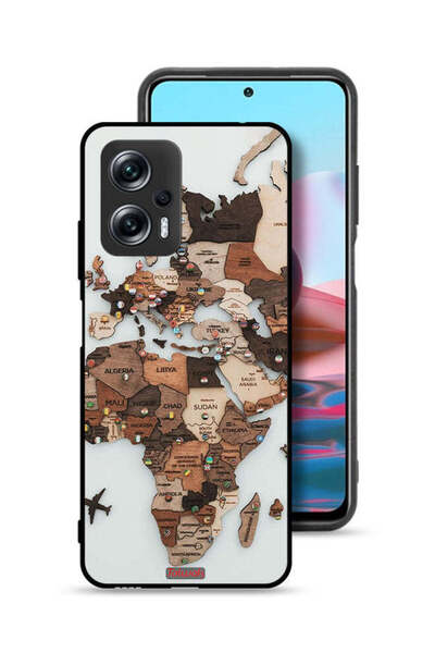 Tolwak غطاء حماية لهاتف شاومي ريدمي نوت 11T برو 5G برسومات خريطة العالم