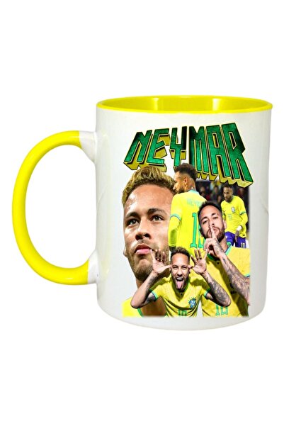 INOVATIX Cana Alba Personalizata, Neymar Jr Brasil Goal, Maner Si Interior Ga...