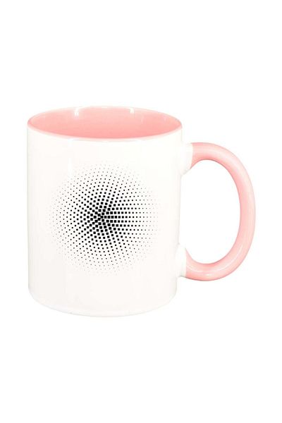 INOVATIX Personalized white mug, Shapes, pink interior, D210, INOVATIX®. 330ml