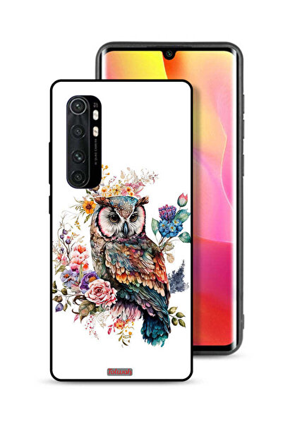 Tolwak غطاء حماية لهاتف شاومي مي نوت 10 لايت بتصميم بومة فنية تجريدية